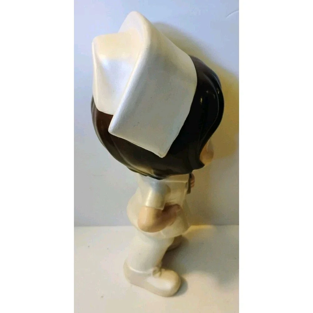 Vtg 1970s Atlantic Mold Ceramic Nurse Figurine 12